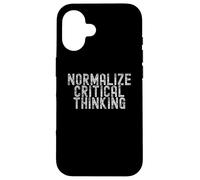 Normalize Critical Thinking Libertarian Apparel Coque pour iPhone 16