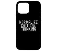 Normalize Critical Thinking Libertarian Apparel Coque pour iPhone 16 Pro Max