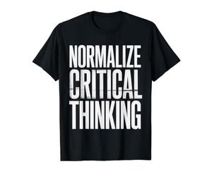 Normalize Critical Thinking Pensées logiques |- T-Shirt Graphique avec Valeur, Homme, Noir, XL