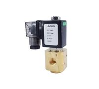 Normally Open/close Direct Acting Brass Gas Valve Zero-pressure Start 1/8" 1/4" BSP 1.5mm/2.5mm/4mm NBR 3/2 Way Solenoid Valve(4MM_AC110V_NORMAL OPEN)