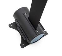 Normaluz BA50105 - Señalización Divisora Homologada Soporte Pared Negro Con Cinta Negra 2 Metros, 5x12 cm Alta Calidad