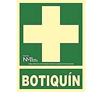 Normaluz RD14108 - Señal Luminiscente Botiquin Clase B PVC de 0.7mm con CTE, RIPCI, 22.4 x 30cm