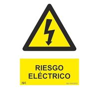 Normaluz RD35607 - Señal Adhesiva Riesgo Eléctrico Adhesivo de Vinilo 15 x 20 cm, Amarillo