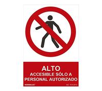Normaluz RD41006 - Señal Alto Accesible Solo A Personal Autorizado PVC Glasspack 0,7mm 30x40 cm con CTE, RIPCI Nueva Legislación