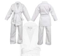 NORMAN Blanc pour Enfants Kimono de Karaté Ceinture Blanche Gratuite Enfants Kimono de Karaté - Blanc, 140cm