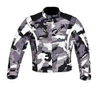NORMAN Blouson de moto pour homme en textile imperméable avec protection CE 6 couleurs, gris/camouflage, XXXXL