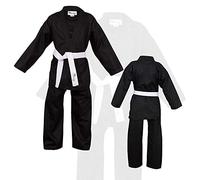 NORMAN Noir pour Enfants Kimono de Karaté Ceinture Blanche Gratuite Enfants Kimono de Karaté - 110cm