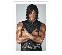Norman Reedus - The Walking Dead - Daryl Dixon - Impression Photo signée 30,5 x 20,3 cm avec Signature pré-imprimée - Cadeau autographe - Art Mural