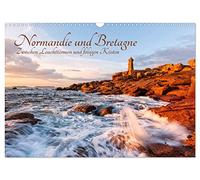 Normandie et Bretagne : entre phares et côtes rocheuses, Version française (Calendrier mural 2026 DIN A3 portrait), Calendrier CALVENDO mensuel