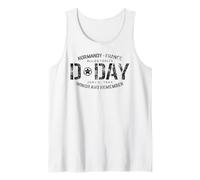 Normandie France D-Day Honor and Remember Black Print Débardeur