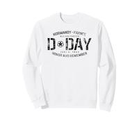 Normandie France D-Day Honor and Remember Black Print Sweatshirt