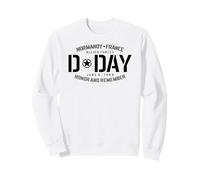 Normandie France D-Day Honor and Remember Imprimé Noir uni Sweatshirt