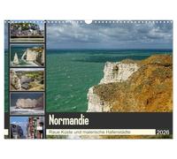 Normandie - Raue Küste und malerische Hafenstädte (Wandkalender 2026 DIN A3 quer), CALVENDO Monatskalender: Fotoreise entlang der normannischen Küste