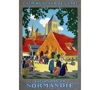 Normandie Saint Pierre sur Dives Reproduction Affiche Poster-Format Size 50X70 cm-Papier 300 GR-Tous formats et Vente du fichier numérique Possible Nous Consulter (Boutique affichevintage.FR)