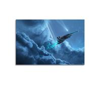 Normandy SR2-Mass Effect in The Clouds Poster Impression sur toile Décoration Salon Chambre (1) 50 x 75 cm