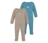 normani Barboteuse / body 'Levin' beige / bleu / blanc, Taille 86