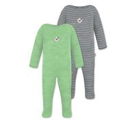 normani Barboteuse / body 'Levin' gris / gris fumé / kiwi, Taille 68