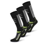 normani Chaussettes gris chiné / citron vert / noir, Taille 23-26,5