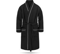 normani Peignoir court noir / blanc, Taille XXXL