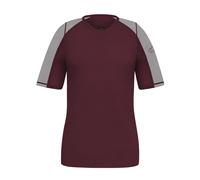 normani T-shirt fonctionnel 'Esperance' gris / bordeaux / noir, Taille S