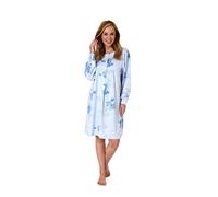 Normann Care Chemise de nuit à manches longues avec dos ouvert - 202 274 90 600 - Bleu - X-Large