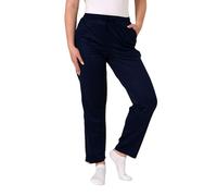 Normann Care Pantalon de rééducation pour femme avec fermeture éclair latérale pour la rééducation, la physio, les jambes en plâtre, bleu marine, M