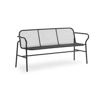 Normann Copenhagen Banc de jardin Vig Dining noir LxHxP 164x83x57cm