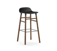 Normann Copenhagen Chaise de bar Form avec structure en bois - noir - Noyer - 75 cm
