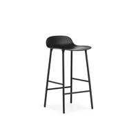 Normann Copenhagen Chaise de bar Form avec structure en métal - 65 cm - noir