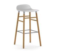 Normann Copenhagen Form Tabouret de Bar H65 cm Blanc/ Chêne