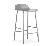 Normann Copenhagen Chaise de bar Form Chair pieds en métal gris