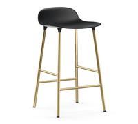 Normann Copenhagen Chaise de bar Form pieds en laiton Noir