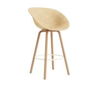 Normann Copenhagen Chaise de bar Mat Bar Chair 75 cm Hemp-hêtre-crème acier