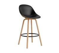 Normann Copenhagen Chaise de bar Mat Bar Chair habillé sur le devant 75 cm Ultra 41599-seaweed-beech-black steel