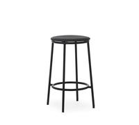 Normann Copenhagen Circa Tabouret de Bar H65 Cuir Rembourré Noir/Cuir Noir 41599