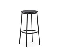 Normann Copenhagen Circa Tabouret de Bar H75 Cuir Rembourré Noir/Cuir Noir 41599