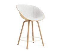 Normann Copenhagen Fauteuil avec accoudoirs Mat Bar Armchair habillé sur le devant 65 cm Hallingdal 110-hemp-beech-cream steel