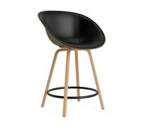 Normann Copenhagen Fauteuil avec accoudoirs Mat Bar Armchair habillé sur le devant 65 cm Ultra 41599-seaweed-beech-black steel
