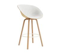 Normann Copenhagen Fauteuil avec accoudoirs Mat Bar Armchair habillé sur le devant 75 cm Hallingdal 110-hemp-beech-cream steel