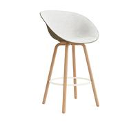 Normann Copenhagen Fauteuil avec accoudoirs Mat Bar Armchair habillé sur le devant 75 cm Hallingdal 110-seaweed-beech-cream steel