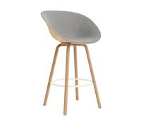 Normann Copenhagen Fauteuil avec accoudoirs Mat Bar Armchair habillé sur le devant 75 cm Remix 133-hemp-beech-cream steel