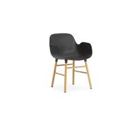 Chaise de Salle à Manger Form de Normann Copenhagen avec Accoudoirs Noir/ Chêne