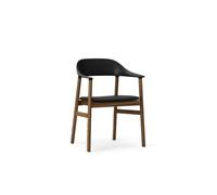 Normann Copenhagen Fauteuil Herit - Spectrum cuir noir - chêne fumé