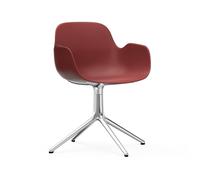 Normann Copenhagen Fauteuil pivotant Form - rouge - aluminium