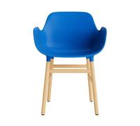 Normann Copenhagen Form Chaise de Salle à Manger avec Accoudoirs Bleu/ Chêne