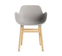 Normann Copenhagen Form Chaise de Salle à Manger avec Accoudoirs Gris Chaud/Chêne
