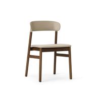 Normann Copenhagen Herit Chaise de Table à Manger Cuir Rembourré Chêne Fumé/Sable