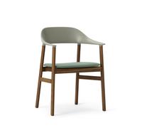 Normann Copenhagen Herit Chaise de Table à Manger M. Accoudoirs Rembourré Chêne fumé/Dusty Vert
