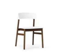 Normann Copenhagen Herit Chaise de Table à Manger Rembourrée en Cuir Chêne fumé/Blanc
