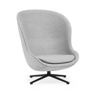 Normann Copenhagen Hyg Fauteuil avec Cadre Pivotant High Noir Aluminium/Gris LDS16